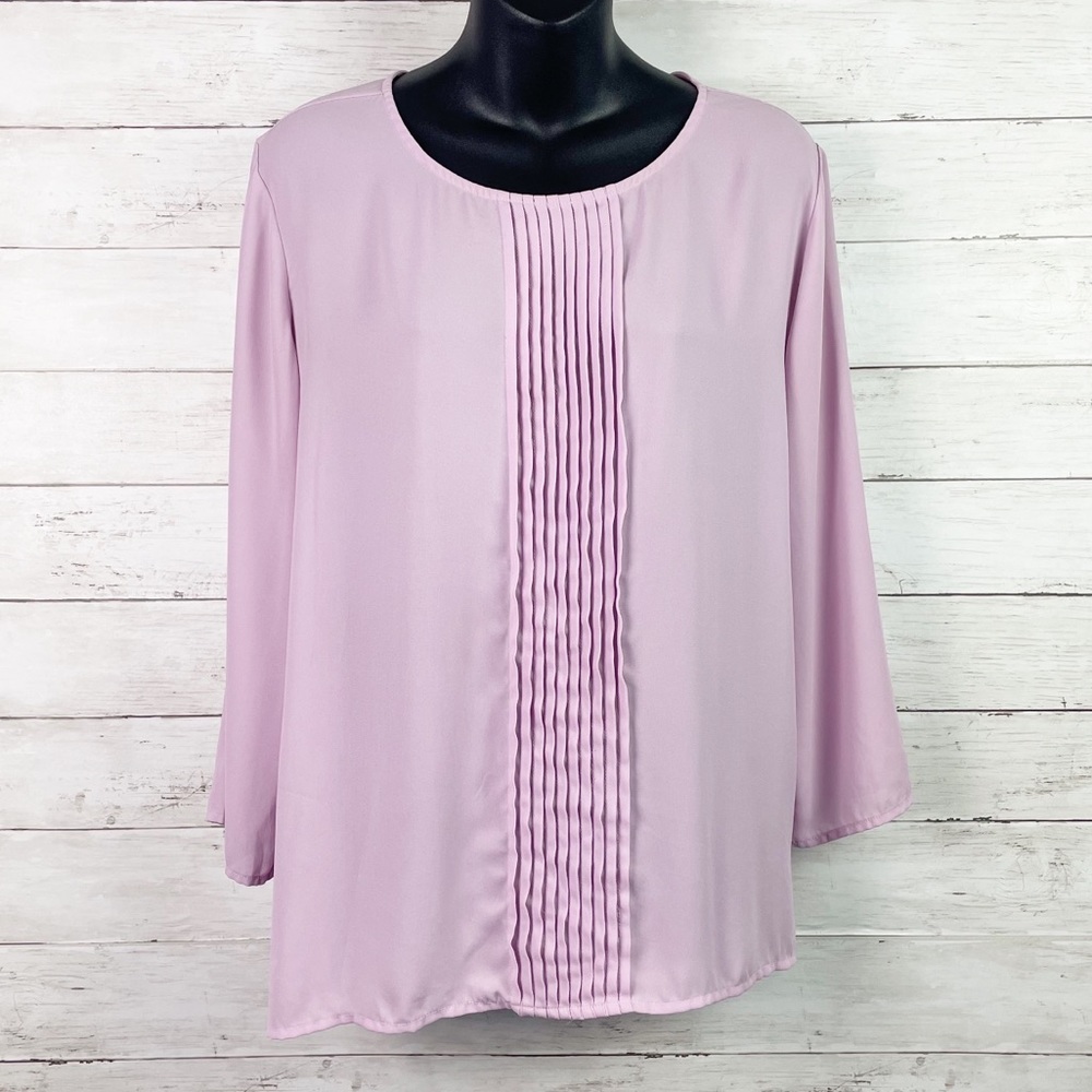 Ann Taylor Lilac Quarter Sleeve Blouse